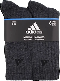 adidas Men's Large Athletic Crew Socks 6 Pack