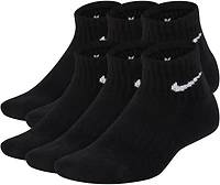 Nike Youth Performance Cushioned Training Quarter Socks 6 Pack
