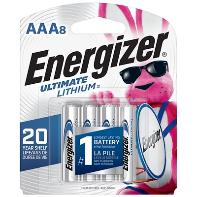 Energizer Ultimate Lithium AAA Batteries 8-Pack
