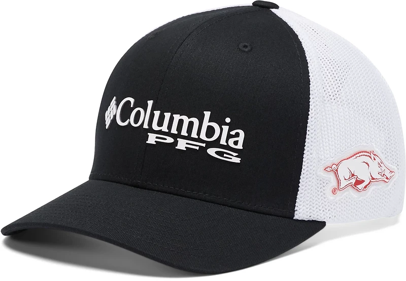 Columbia Sportswear Men's University of Arkansas PFG Mesh Snap Back Ball Cap