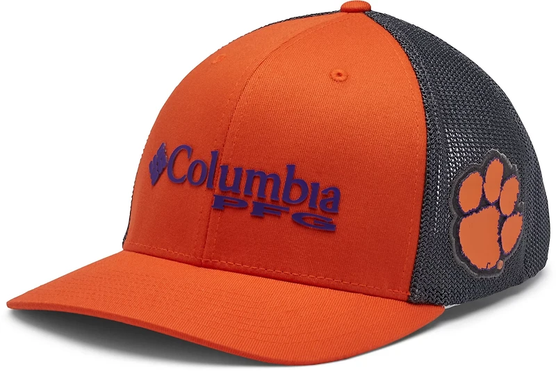 Columbia Sportswear Men's Clemson University PFG Mesh Snap Back Ball Cap