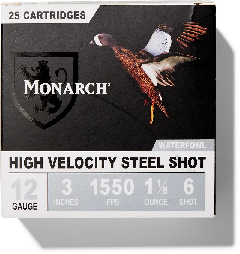 Monarch High Velocity Waterfowl 12 Gauge Shotshells - 25 Rounds