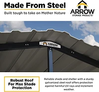 Steel Carport 10 x 15 7 ft.