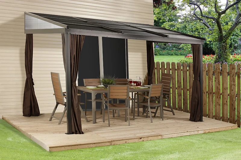 ShelterLogic Francfort Wall-Mounted Hardtop 10 ft x 12 ft Gazebo