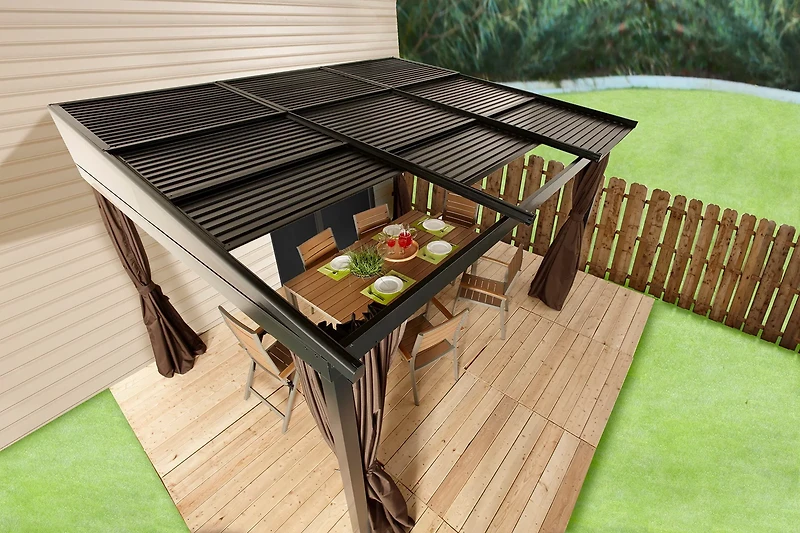 ShelterLogic Francfort Wall-Mounted Hardtop 10 ft x 12 ft Gazebo