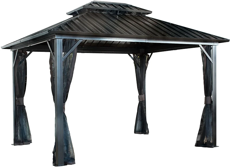 Genova II Double Roof Gazebo 12 x 16 ft