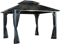 Genova II Double Roof Gazebo 12 x 16 ft