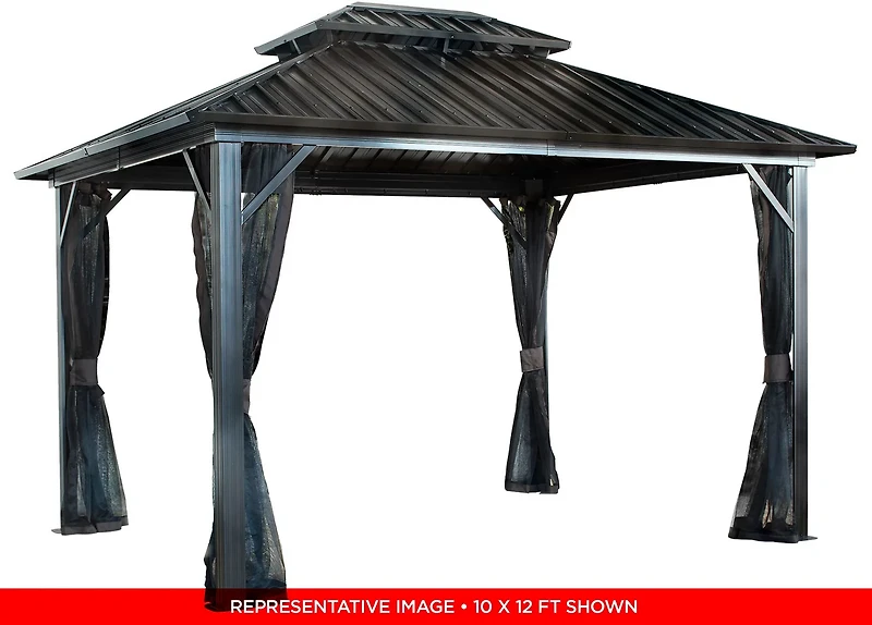 Genova II Double Roof Gazebo 12 x 16 ft
