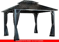 Genova II Double Roof Gazebo 12 x 16 ft