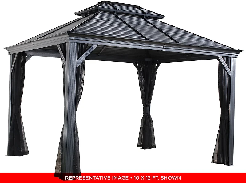 Mykonos II Double Roof Gazebo 10 x 14 ft
