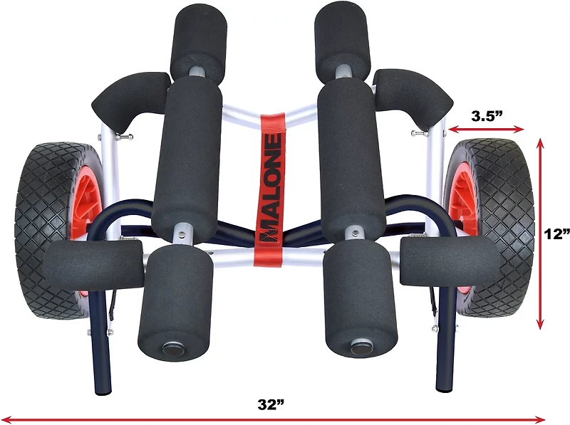 WideTrak SB Large Kayak/Canoe Cart -Balloon Beach Wheels