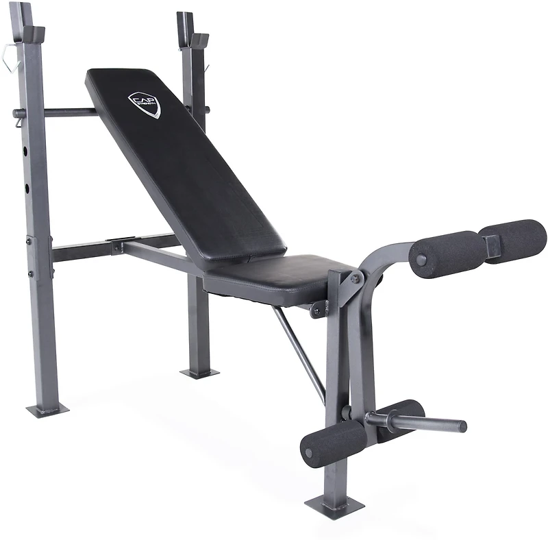 CAP Barbell Weight Lifting Bench with Preacher and 100 lb Weight Set