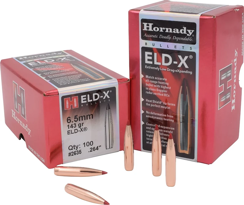Hornady ELD-X 6.5 mm 143-Grain Reloading Bullets