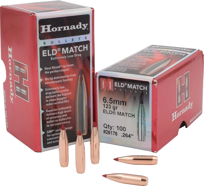 Hornady ELD 6.5 mm 123-Grain Reloading Bullets
