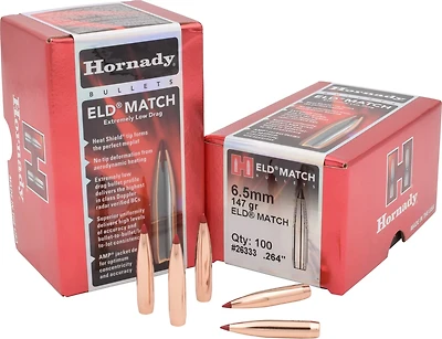 Hornady ELD Match 6.5 mm 147-Grain Reloading Bullets