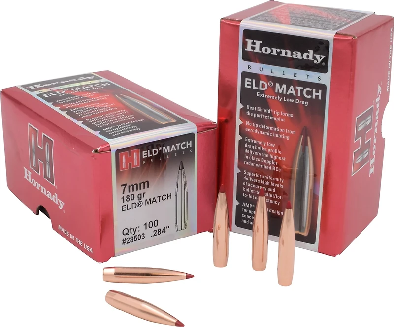Hornady ELD Match 7 mm 180-Grain Reloading Bullets