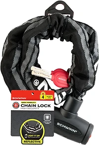 Schwinn High-Security 3 ft Reflective Chain Lock