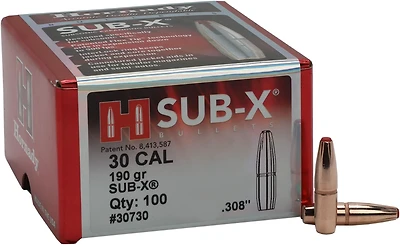Hornady Sub-X .308 190-Grain Reloading Bullets
