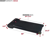Sunny Health & Fitness Walkstation Slim Flat Treadmill
