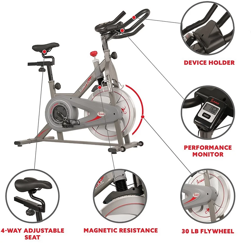Sunny Health &Fitness Synergy Magnetic Indoor Cycling Bike