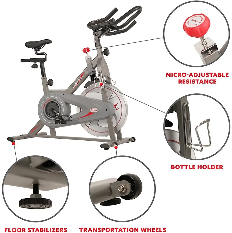 Sunny Health &Fitness Synergy Magnetic Indoor Cycling Bike