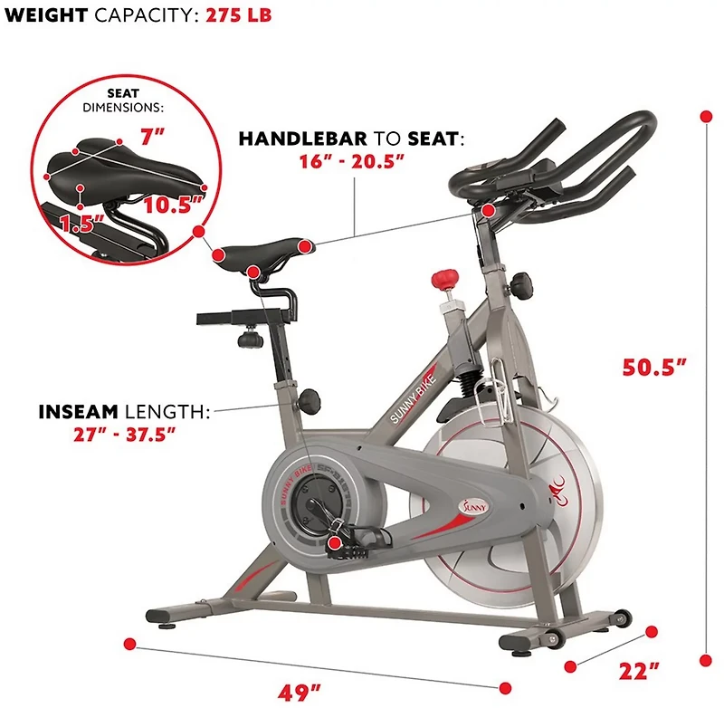 Sunny Health &Fitness Synergy Magnetic Indoor Cycling Bike