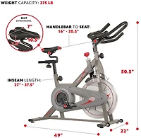 Sunny Health &Fitness Synergy Magnetic Indoor Cycling Bike