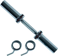 Sunny Health & Fitness 20 in Olympic Single Dumbbell Handlebar with Ring Collars