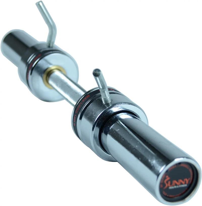 Sunny Health & Fitness 20 in Olympic Single Dumbbell Handlebar with Ring Collars