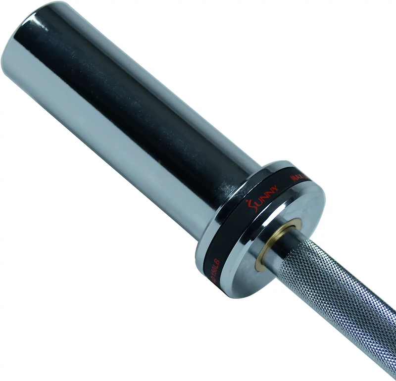 Sunny Health & Fitness 20 in Olympic Single Dumbbell Handlebar with Ring Collars