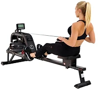Sunny Health & Fitness Obsidian Surge Water Rowing Machine