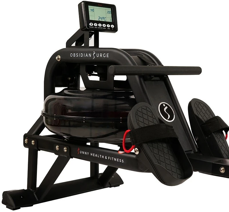 Sunny Health & Fitness Obsidian Surge Water Rowing Machine