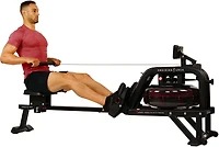 Sunny Health & Fitness Obsidian Surge Water Rowing Machine