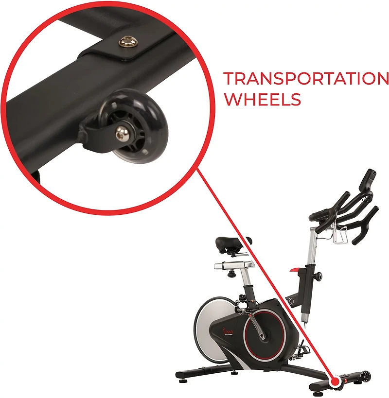 Sunny Health & Fitness SF-B1709 Magnetic Belt Rear Drive Indoor Cycling Bike