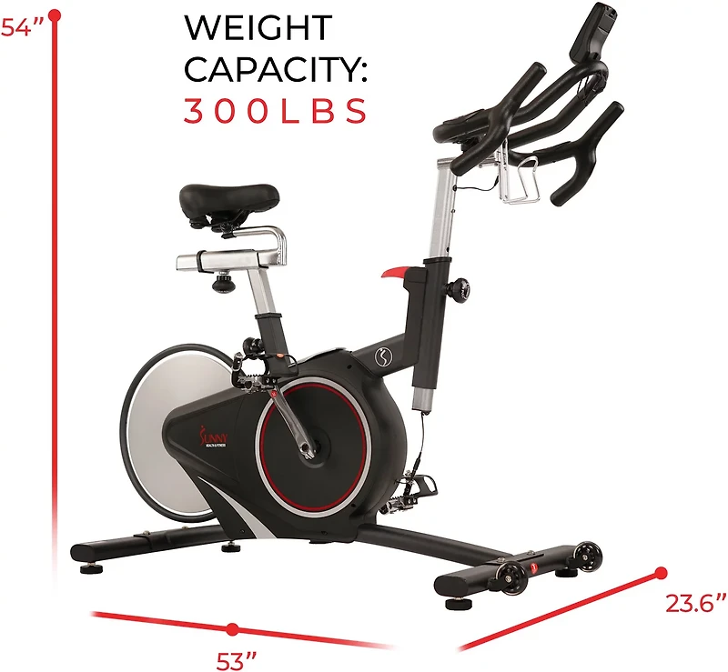 Sunny Health & Fitness SF-B1709 Magnetic Belt Rear Drive Indoor Cycling Bike