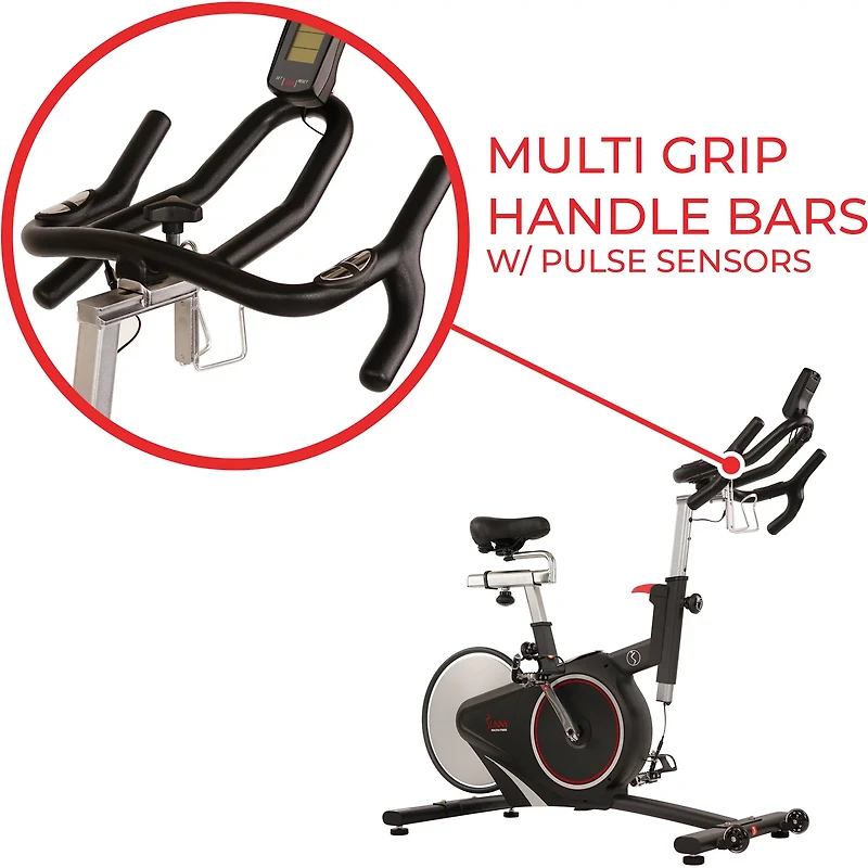 Sunny Health & Fitness SF-B1709 Magnetic Belt Rear Drive Indoor Cycling Bike