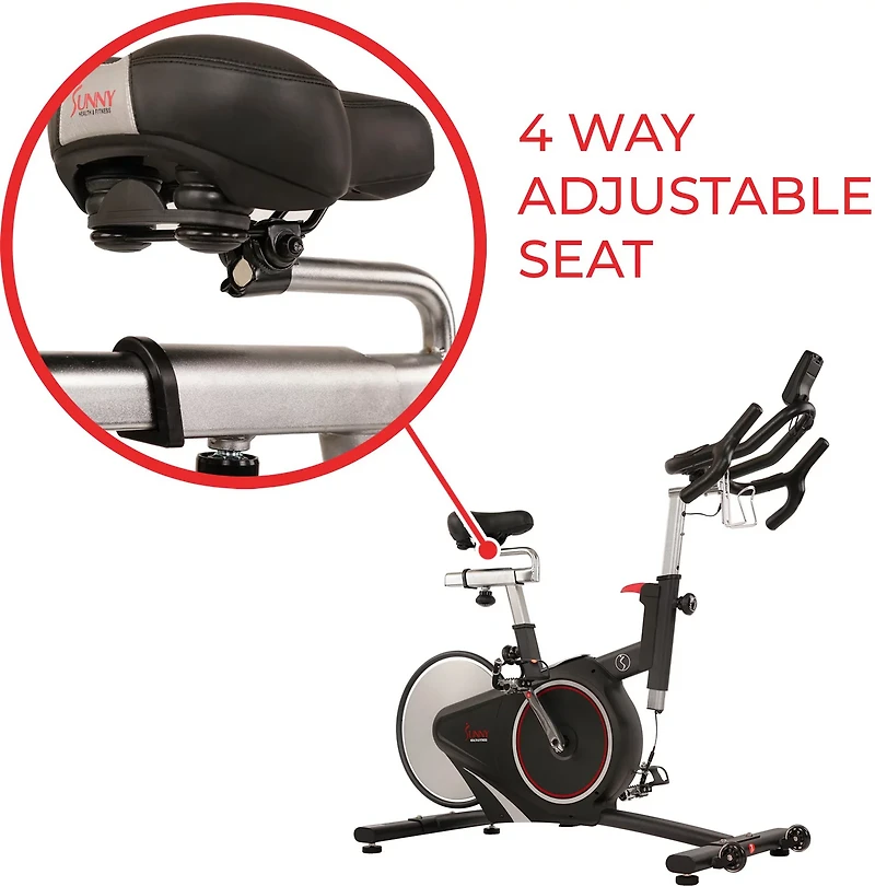 Sunny Health & Fitness SF-B1709 Magnetic Belt Rear Drive Indoor Cycling Bike
