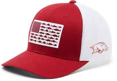 Columbia Sportswear Men's University of Arkansas Mesh Fish Flag Ball Cap
