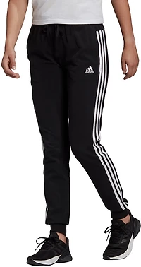 adidas Women’s 3-Stripe Single Jersey Cuffed Jogger Pants