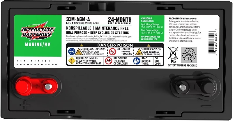 Interstate Batteries Pure Matrix Power 31M-AGM Battery