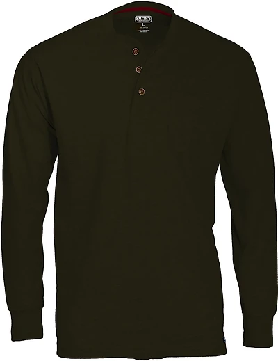 Smith's Workwear Men's Long Sleeve Henley Shirt