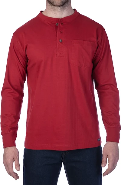 Smith's Workwear Men's Workwear Long Sleeve Henley Shirt