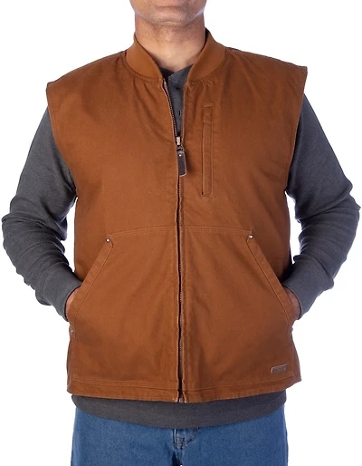 Smith's Workwear Men's Sherpa Lined Duck Canvas Work Vest