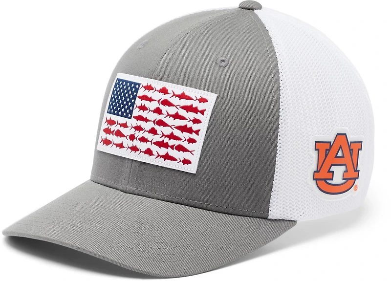 Columbia Men's Auburn University PFG Mesh Fish Flag Ball Cap