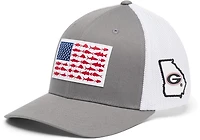 Columbia Men's University of Georgia PFG Mesh Fish Flag Ball Cap