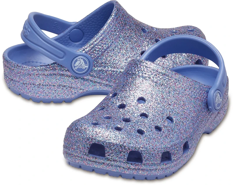 Crocs Girls' Classic Glitter Clogs
