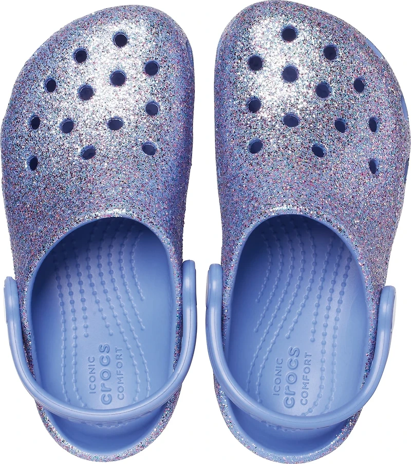 Crocs Girls' Classic Glitter Clogs
