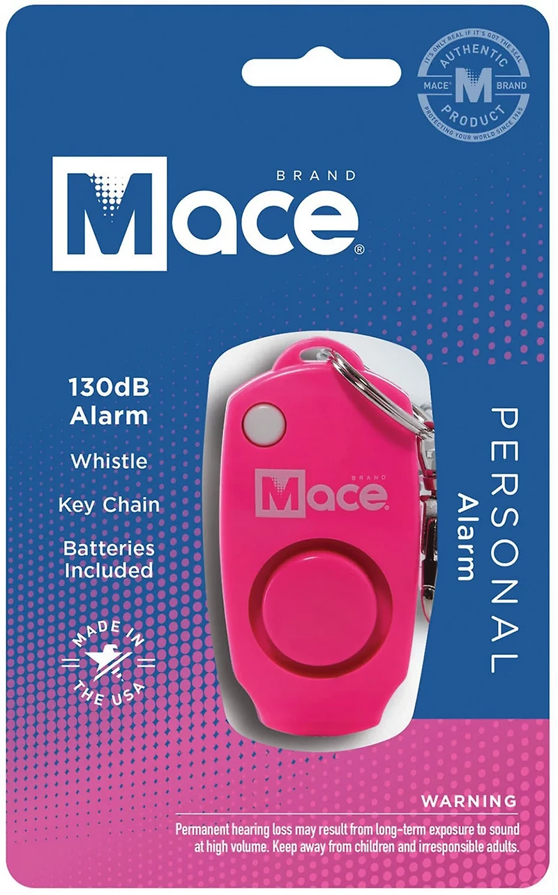 Mace 130 dB Personal Alarm Keychain with Whistle