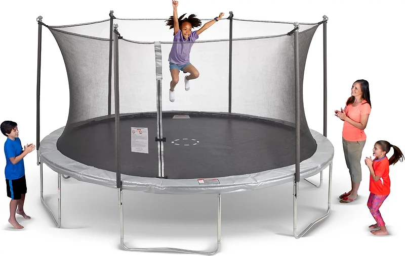 AGame ft Round Trampoline with Enclosure