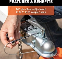 CURT Universal Tri-Ball Trailer Coupler Lock